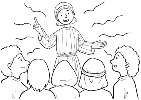 Acts 8 9 11 The Evangelist And The Magician Coloring Page